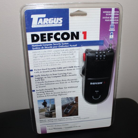 3/$55❤️new Targus DEFCON 1 Notebook Computer Security System Laptop Cable Lock - Picture 1 of 6